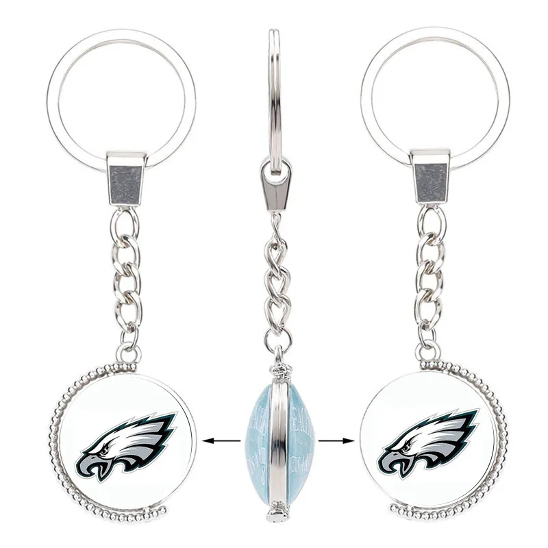Factory Wholesales good quality key chain custom fashion NFL 32 teams decorative Key buckle