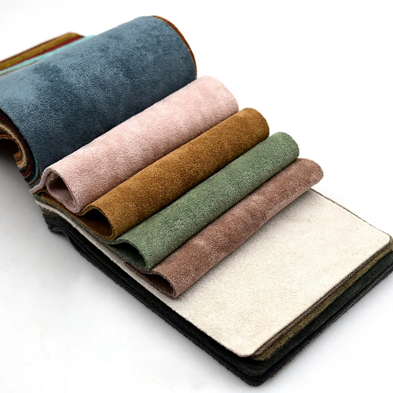 Double Sided Suede Fabric Faux Leather Suede Garment Sofa Composite Fabric Car Upholstery Leather