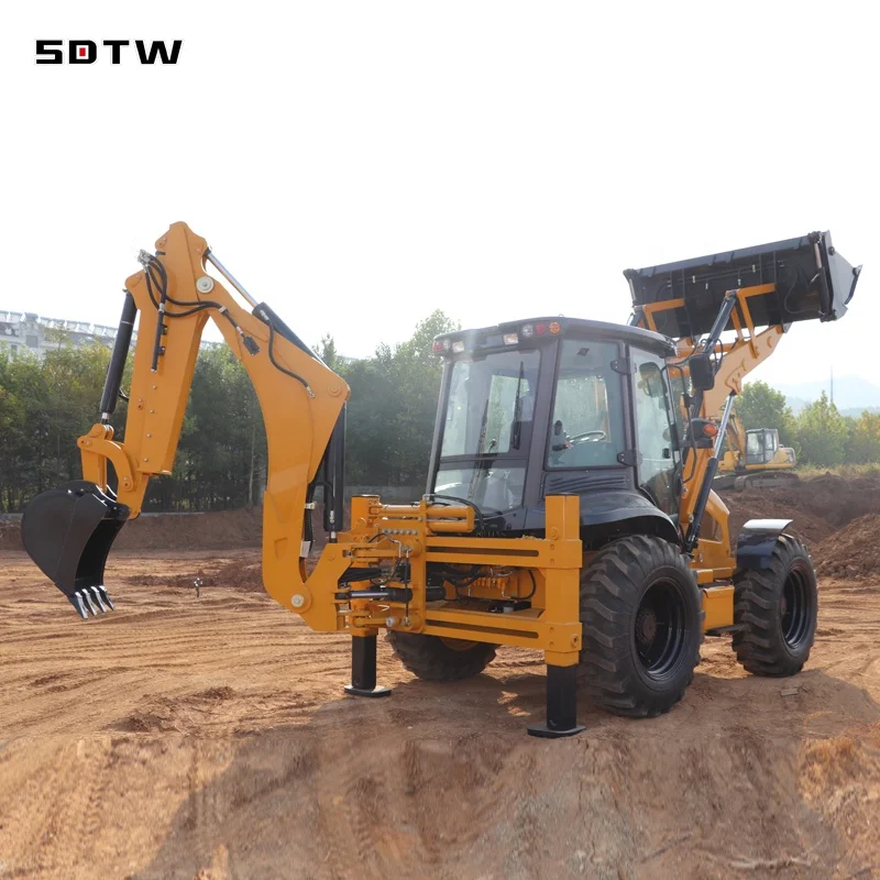 9t Hot Sale Factory 4x4 Mini Small Tractor With Front End Loader backhoe loader For Sale