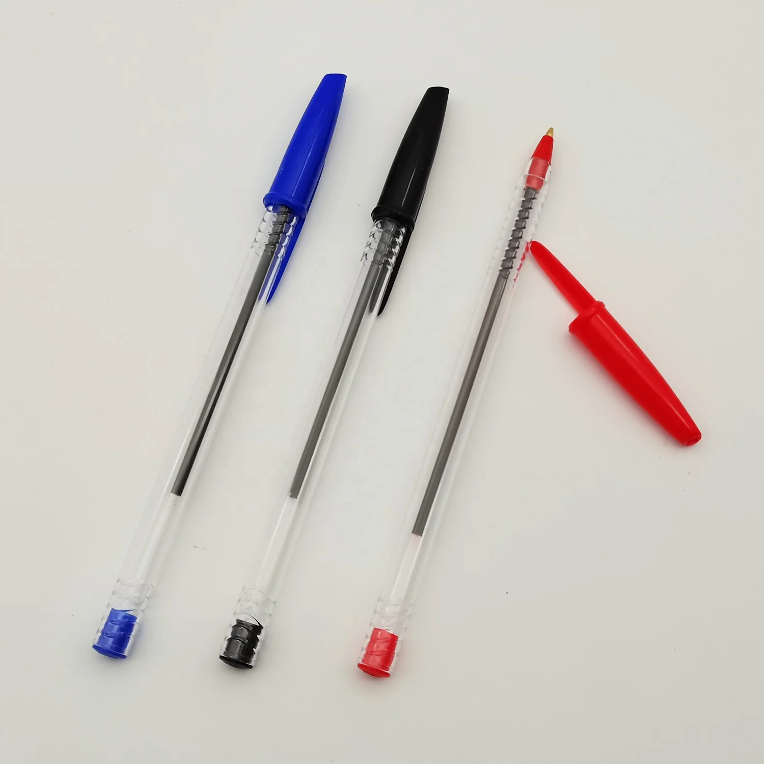 Wholesale manufacturer customised ball point pen business ballpoint blue red black ink office pen for dtudent