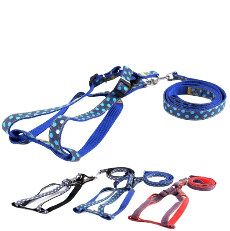 
New breed of polka dot cowboy leash pet chest back pet leash dog leash 