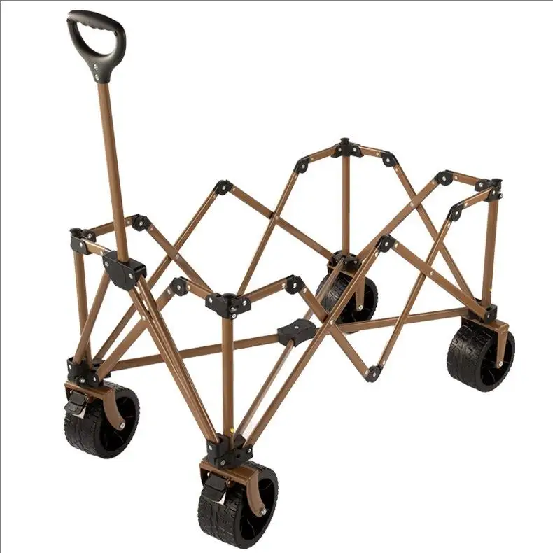 Seasoning camping 4 Wheels Folding Portable Camping Wagon outdoor carts