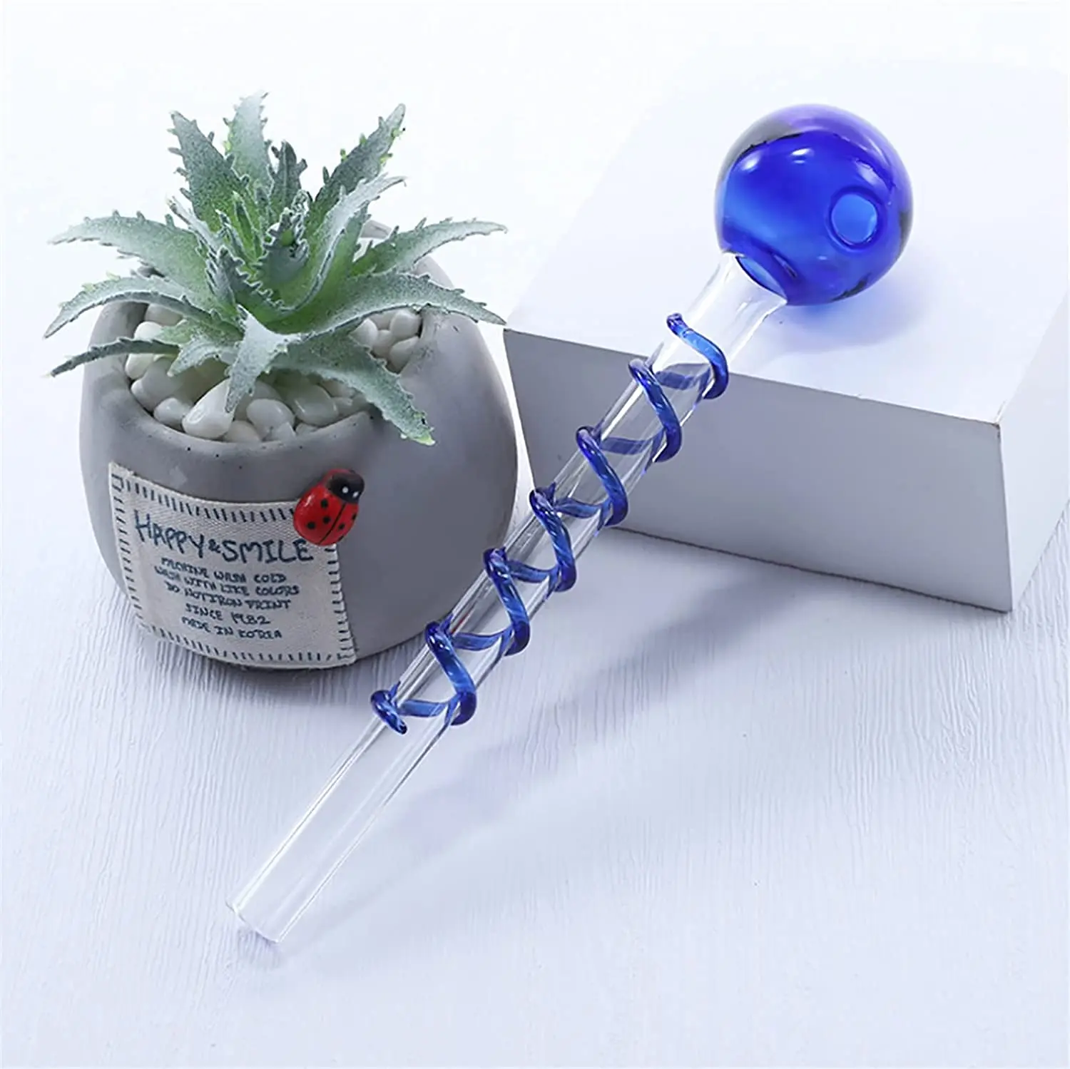 Handmade Oil Lamp Burner- Heat Resistant Burner Heat Thick Glass Resistant Oil Lamp  Colorful