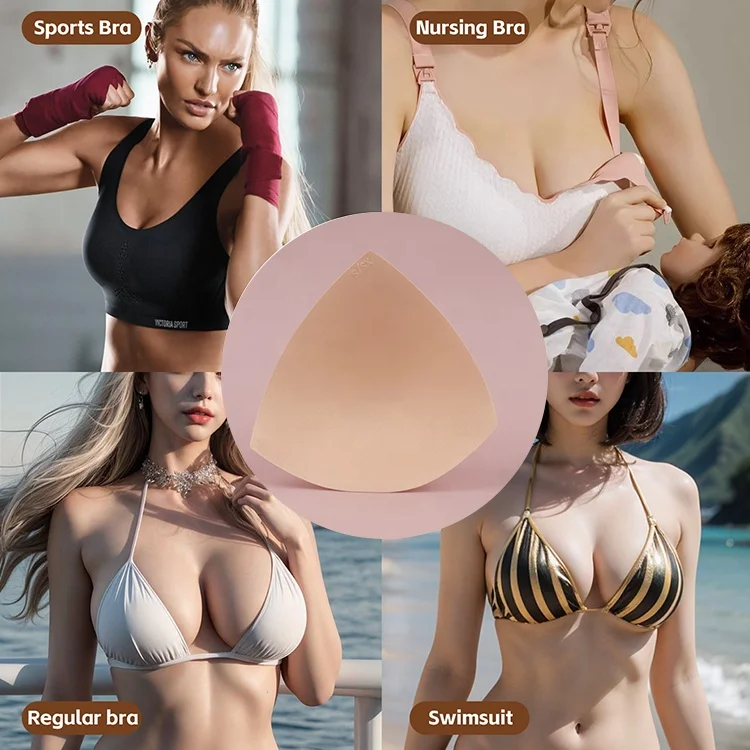 JINHONG JHL309 Wholesale ladies breathable sports bra foam pad bikini triangle bra cups