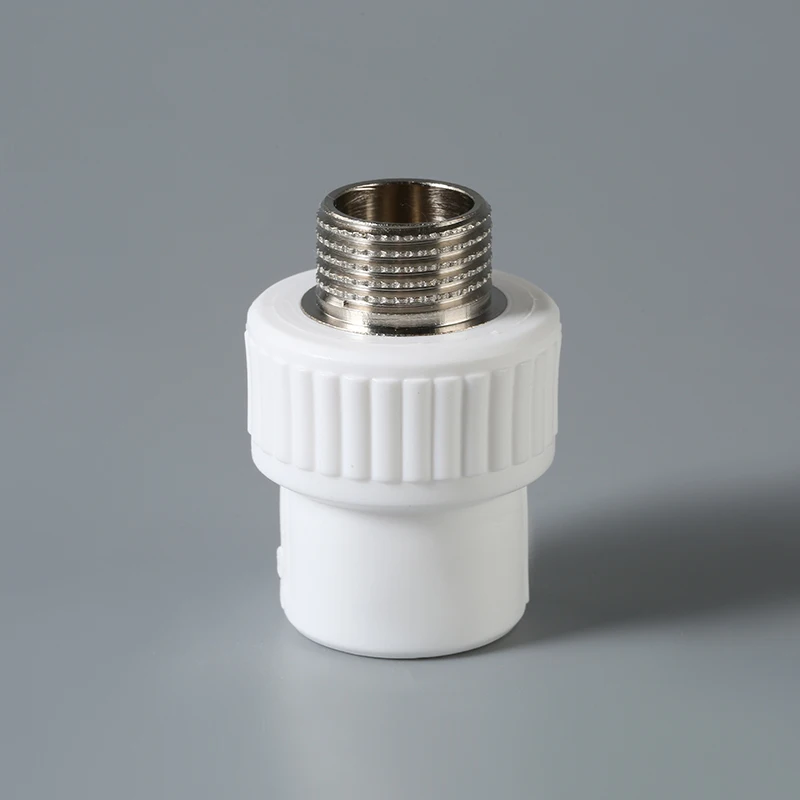 Plumbing Materials Plastic Male Threaded Direct Pipe Connector PPR Pipe Fittings