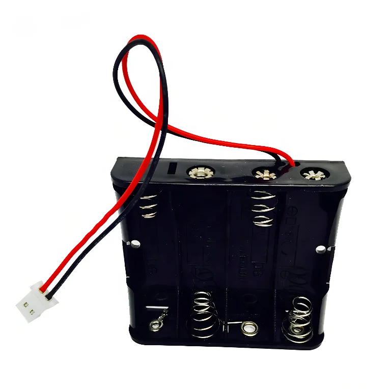 4AAA battery holder case 6V 4slots AAA battery holder case with PH2.0 connector