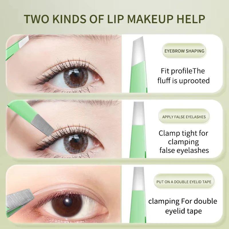 CMGF 1/4pcs High Precision Eyebrow Tweezers Set Stainless Steel Beard Eyebrow Eyelash Clipper Slant Plucking Pliers Tools