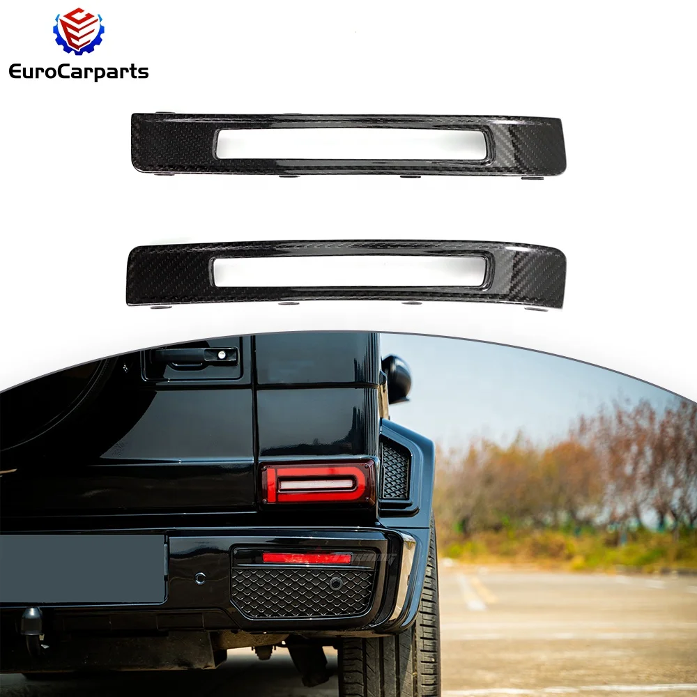 G class W463 Old To New W464 BA Widen Rear Bumper Reflector Base Dry Carbon Fiber car accessories back bumper Reflector Frame