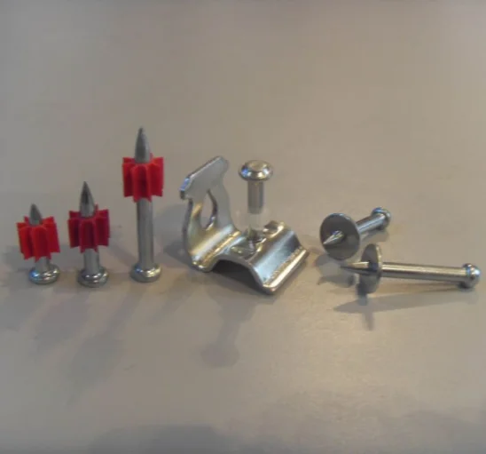 high quality PK drive pin with metal right ceiling clip