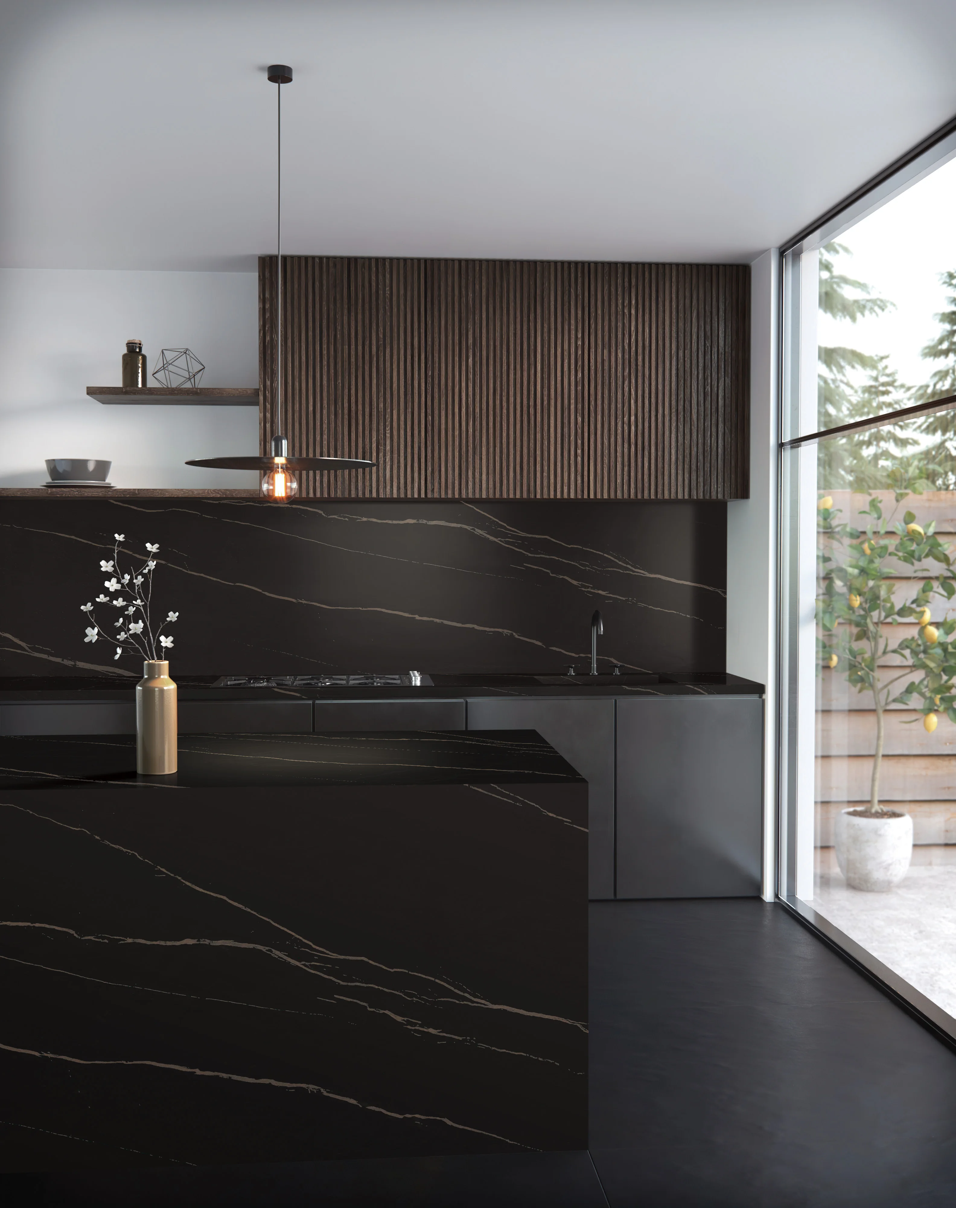 Cateye Stone Granite Porcelain Slab Tiles Vanity Top Set Sintered Stone
