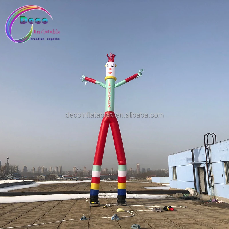 Powerful 2 legs inflatable sky dancer holiday 20 ft air dancer with air blower