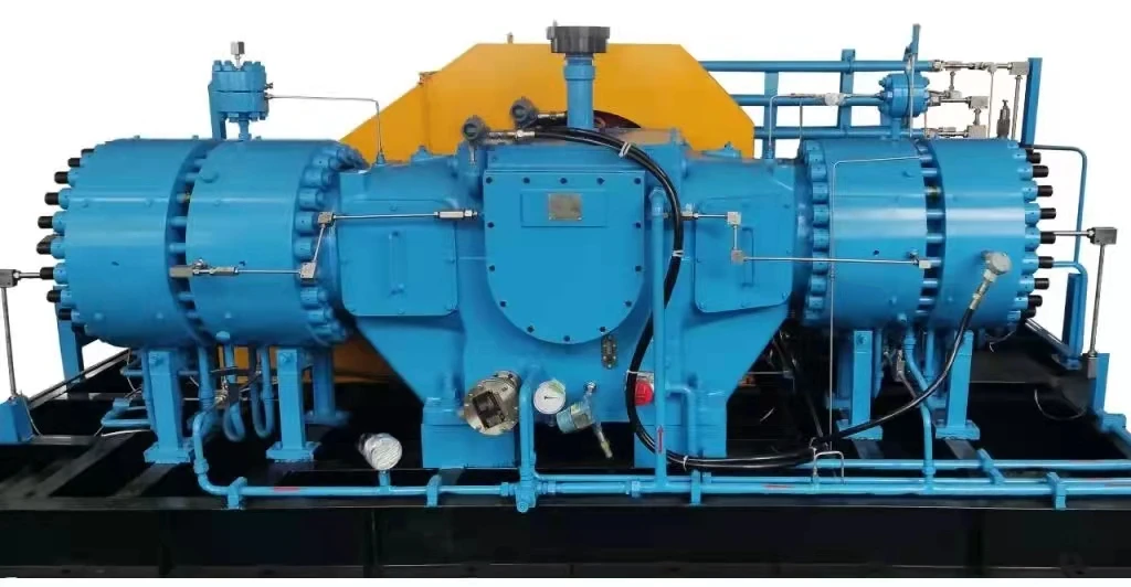 Provide a complete set of compressed gas solutions customized 90MPa large displacement hydrogenation station compressor