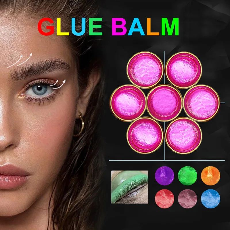 Customized 2 In 1 Vegan Lash Lift Glue Balm Strong Lash Lift Perm Adhesive Fruity Scent eyelash brow lash lift glue balm