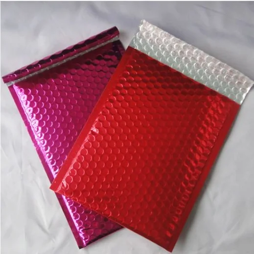 High Quality Custom Cheap Shipping Supplies Bubble Bag Bubble Mailer with Clothing Glass Black Metallic Bag Packaging Zxs-200507