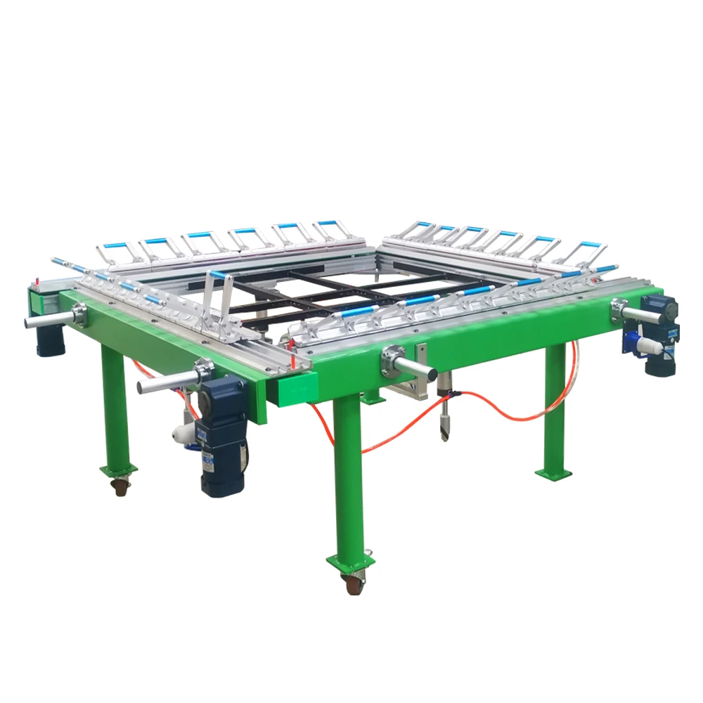 Double Clamp electric semic automatic  Machines Silk Screen Printing Frame Making Mesh Stretching Machine