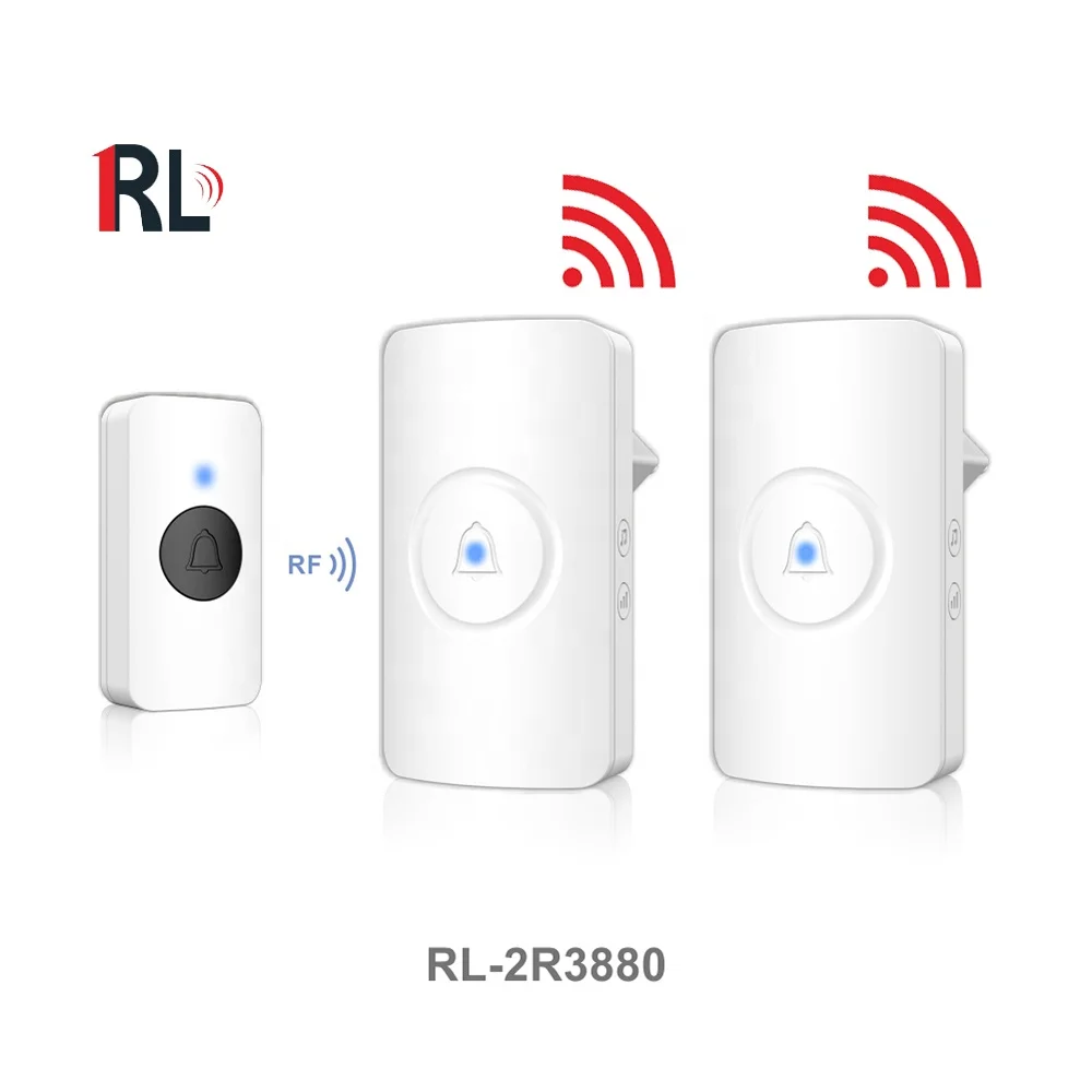 Hot sale smart doorbell waterproof wireless wifi doorbell wireless AC ring doorbell with two receivers