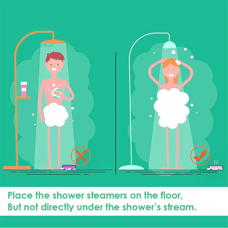 Essential Oil Aromatherapy Natural Vegan Organic Square Shape Shower Steamers Of  Custom Gift Set