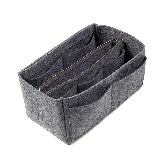 Felt Insert Bag Organizer , Multi Pocket Bag in Bag Organizer for For Handbag Purse Tote Shaper