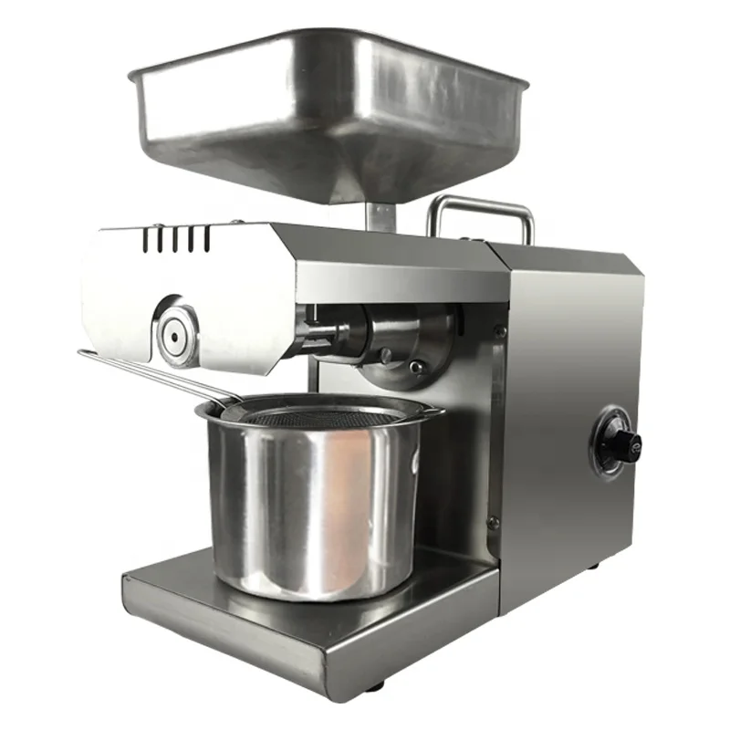 Full Automatic Oil Press Household Linseed Oil Cold Press Peanut Oil Press Cold & Hot Pressing Machine by Sea/air 220V/110V 10kg