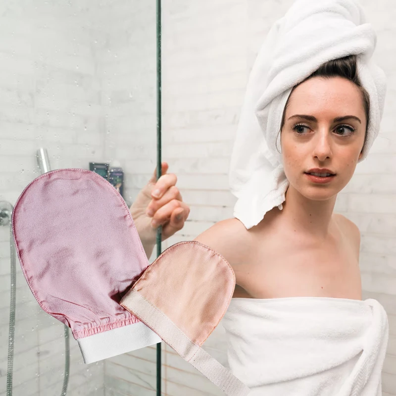 2022 High Quality Peeling Expoliat Exfoliating Cocoon Silk Exfoliate Glove Exfloating Gloves Turkish Bulk