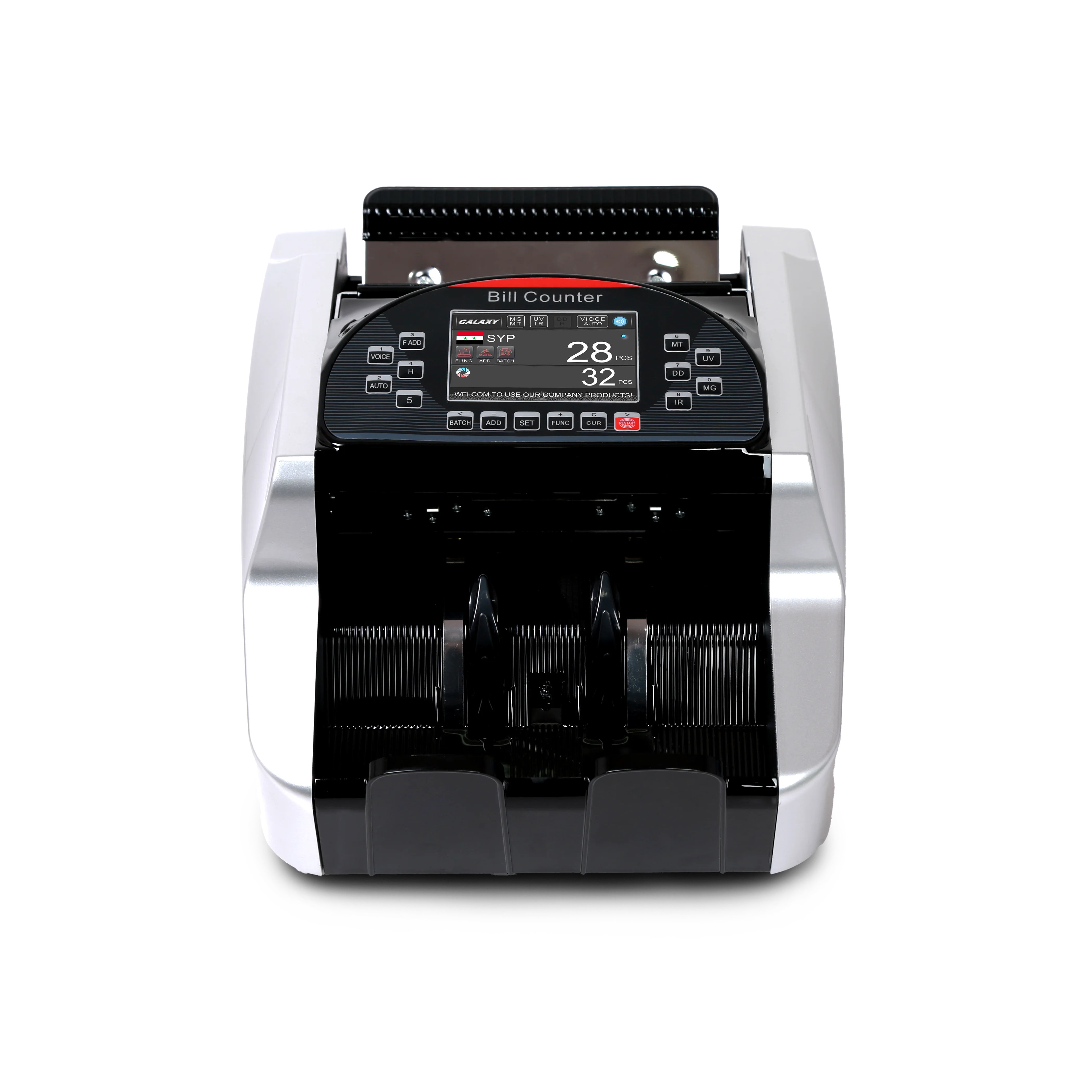 Silver Bill counter Multi-currency Currency Counter US Dollar Euro Russian Currency Counter FJ-2832TFT