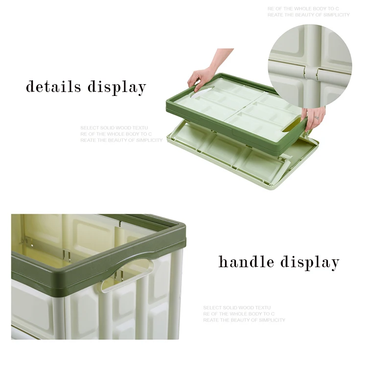 
51.5*35*28cm Rectangle PP Plastic Cloth Organizer Foldable Storage Box 