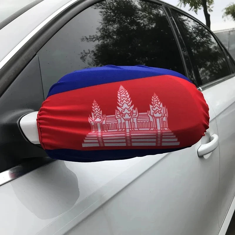 Huiyi Factory USA Car Mirror Flag promotion Custom Made Side Windsock Rear Mirror Flag