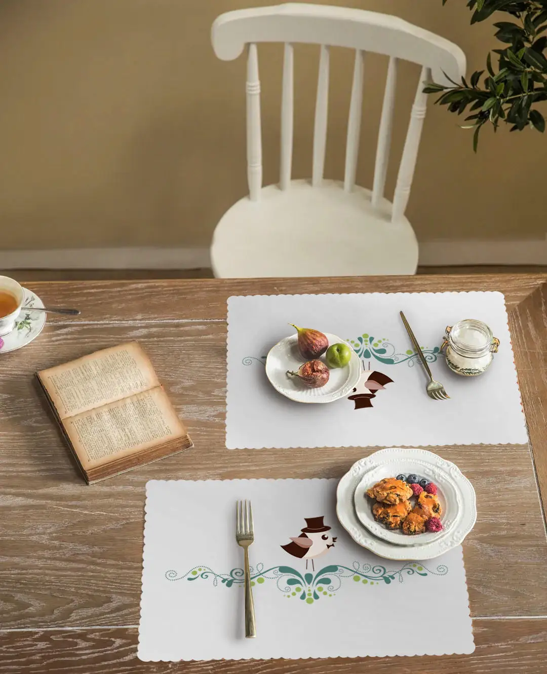 Customize Factory direct Wholesale restaurant standard size table mat paper placemats printing disposable custom placemat