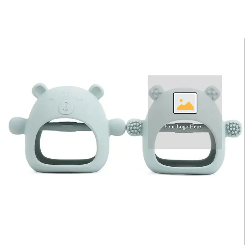 BPA Cute Bear Soothe Teething Gift Toy Children Kids Silicone Chewable Toys Silicone Baby Gloves Teether
