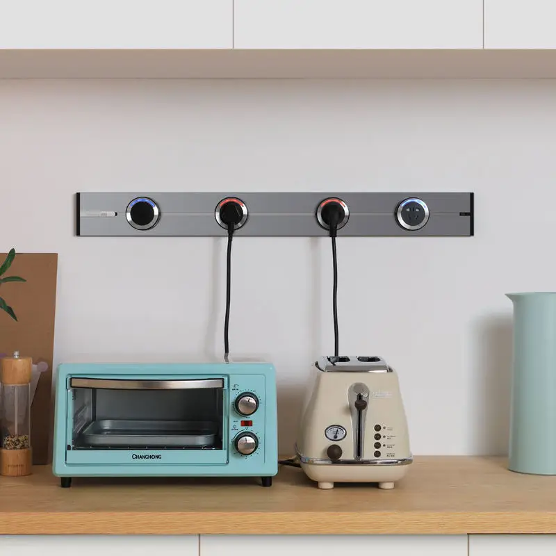 Universal Multi Smart Office Desk Power Track System Electric Socket Outlet / Electric Track For Multi Electrical Sockets