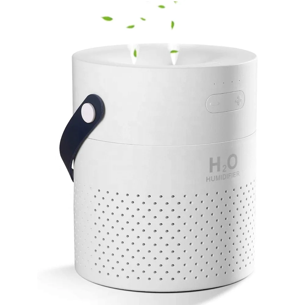 
2020 New Rechargeable 1.1 L Portable Ultrasonic Cool Mist Double Nozzle Mini Usb Humidifier With 4000mah Big Battery 