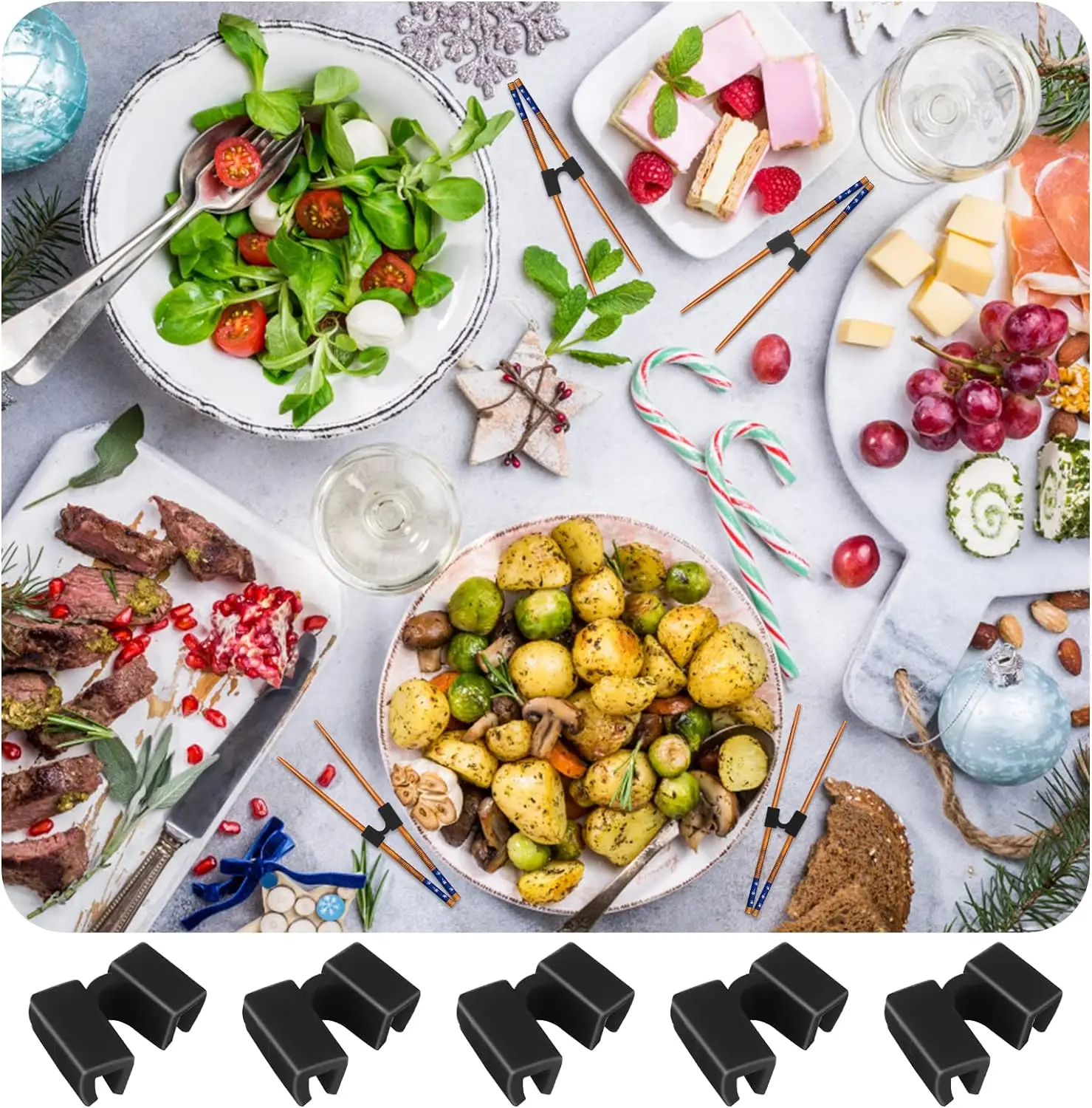 Food Grade Learning Training Chinese Plastic Helper Chopsticks Reusable Chopsticks Helpers for Kids Beginner