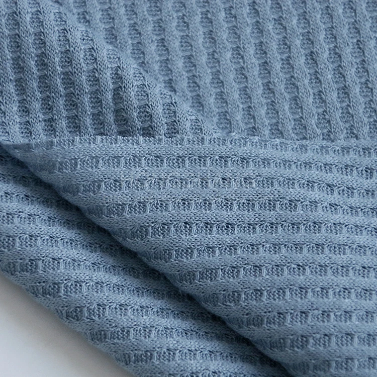 9207# 30%RAYON 70%POLYESTER ,KNITTED WAFFLE FABRIC FOR THE T-SHIRT AND VETS