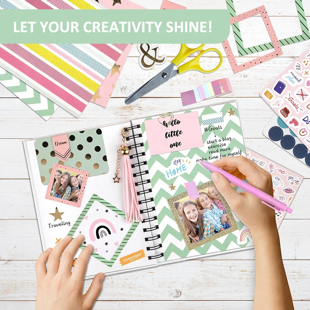 Manufacturers Printing Custom Cute Kawaii Spiral Journal Notebook Stationary Teen Girls Kids Stationery Set