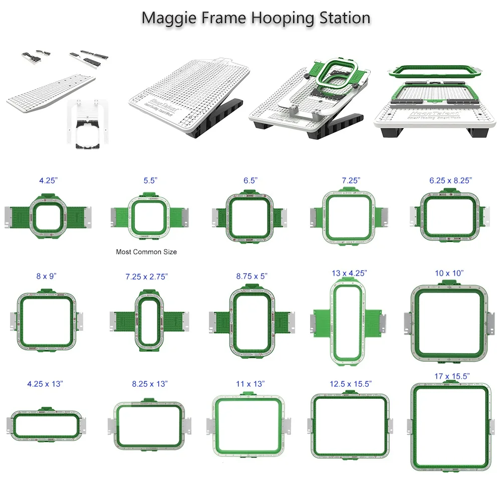 Hoop Talent Fixture Kit 30cm Fixture + Station(With 2 Legs) for Tajima/Ricoma 30x30cm Embroidery Hoop