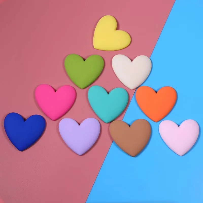 Resin Flatback 3D Resin Embellishment Kawaii Lovely Heart Flatback Cabochons For Slime DIY Hair for DIY Crafts, Scrapbooking