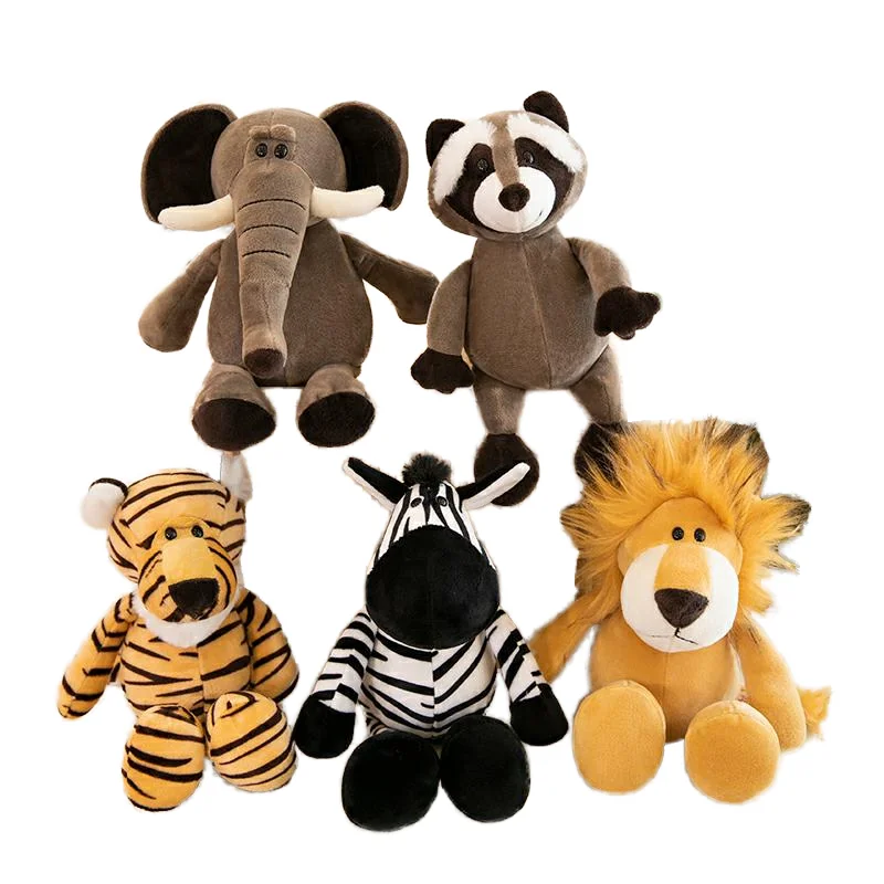 Super september plush forest jungle animals tiger giraffe lion monkey elephant chimpanzee foxe dog toys soft stuffed animals