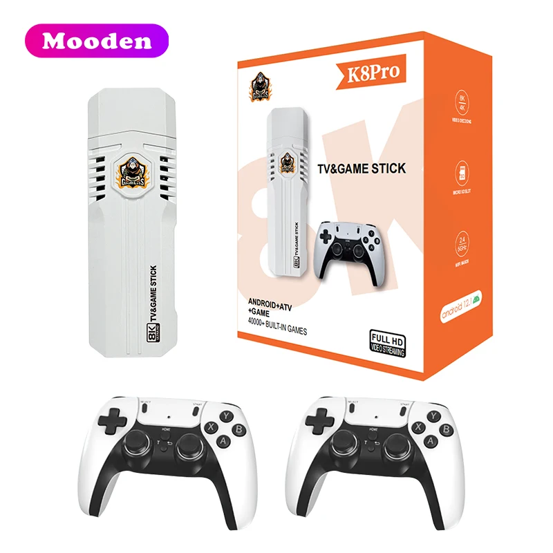 L K8 Pro Game Stick 4K HD Output Support TV System Classic Retro Gaming Console Portable TV Video Game Consoles 64GB