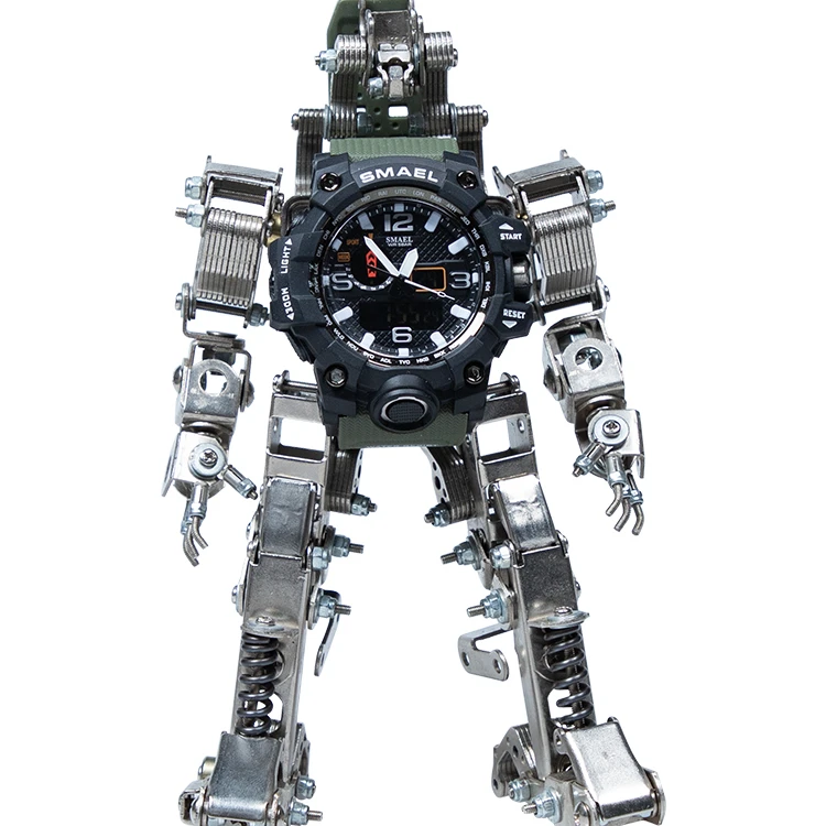 Children Phone Watch Stand Metal Assembled Model Birthday Gift Time Machine Jigsaw Toys Stainless Steel 3d Puzzle