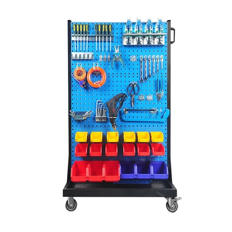 Hot sale parts steel Display stand Hardware showroom single/double sided iron shelves Hardware retail store shelves