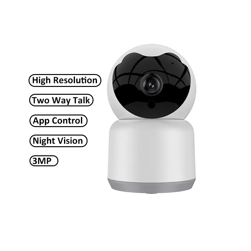 WiFi IP Camera 3MP for Smart Home With Auto Tracking Indoor Mini Wireless Smart Home Security CCTV Surveillance Camera