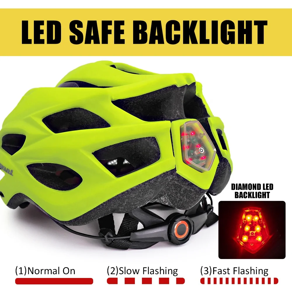 OEM Cycling Helmet Integrated Adults Bicycle Helmet adult men mtb riding cycling head protector with visor e-bike scooter light