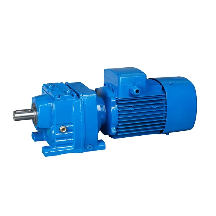 Helical gearing motor reducer 10hp , R67 R77 R87 geared motor for lifting machine