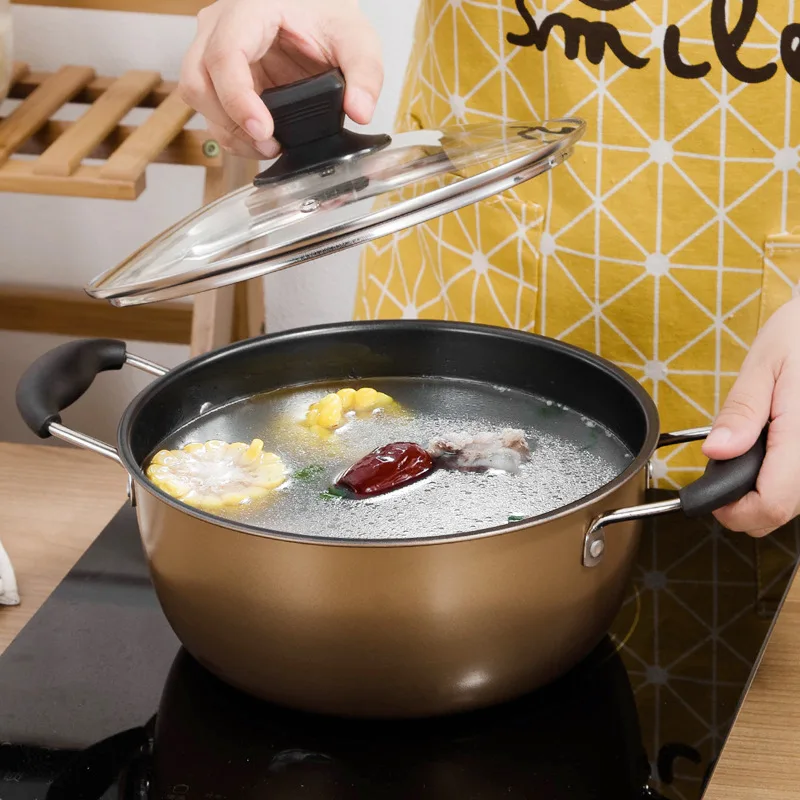 CHEAP Custom 3Pcs Kitchen Luxury Iron Non-stick Cookware Set Cooking Pots And Pans