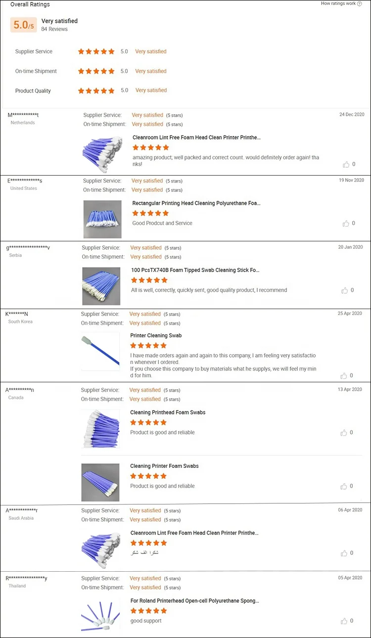 
Lint Free Disposable Mini Head PCB Cleaning Stick Cleanroom Foam Swab for Industrial 