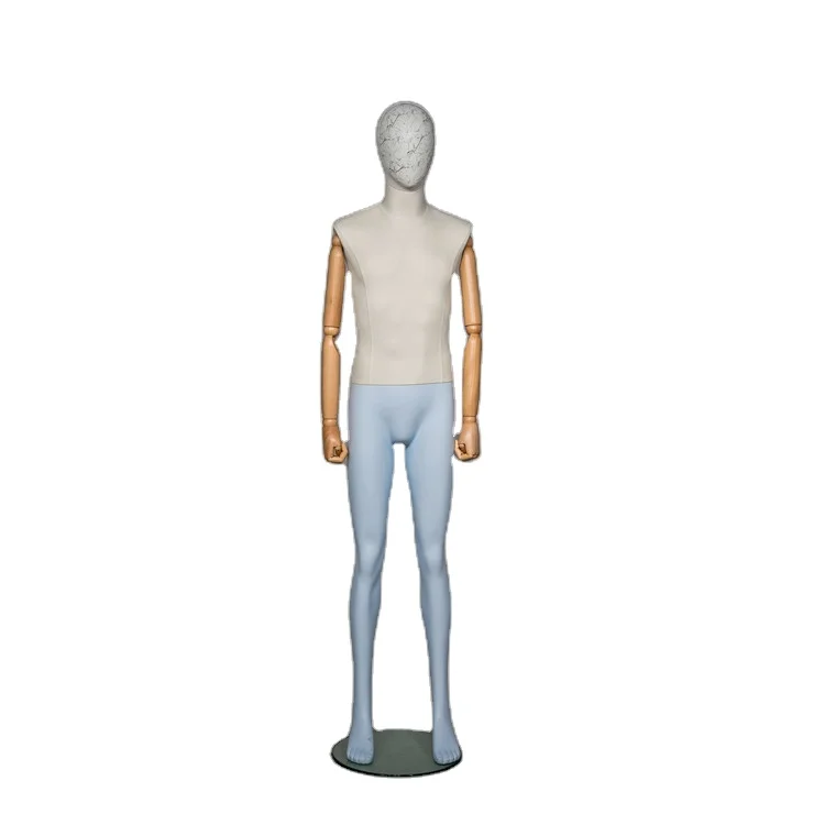 Best Selling Wooden Articulated Arms Velvet Fabric Tailoring Foam men Dummy Mannequin for clothing stores