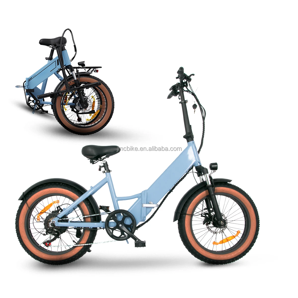 Full Suspension Folding 500W 48V 13Ah  20*4.0' Tire 90km Range Electric City Cargo Bikes