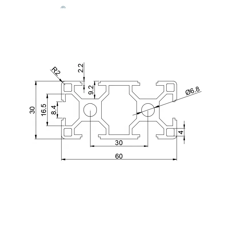 China factory OB3060A clear anodized Aluminum extrusion profile for work table