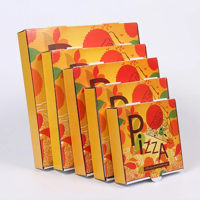 2024 Wholesale Cheap Price Logo Flexo Printed Custom Pizza Box Design With 0.18mm Thickness