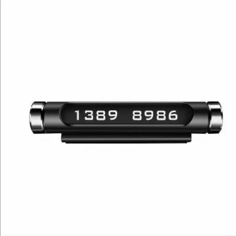 Car Accessories Phone Holder Car Temporary Parking Sign Number Plate Phone Hidden Big Number Luminous